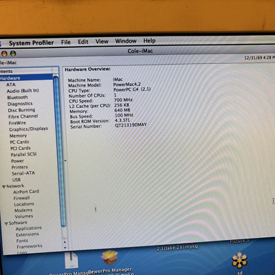 Vintage Apple iMac  12 G4 All In One Desktop Computer