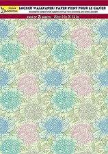 Magnetic Locker Wallpaper Made in USA - Pack of 3 Sheets Flowers vb016