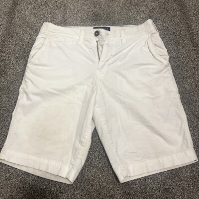 American Eagle Shorts Men s White Extreme Flex Classic Chino Pockets 9.5 