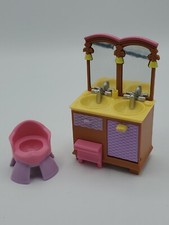 Fisher Price Loving Family BATHROOM VANITY / SINK  kid potty training TOILET