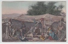 58091 Ak Beduinenzelt mit Araber Familie um 1910