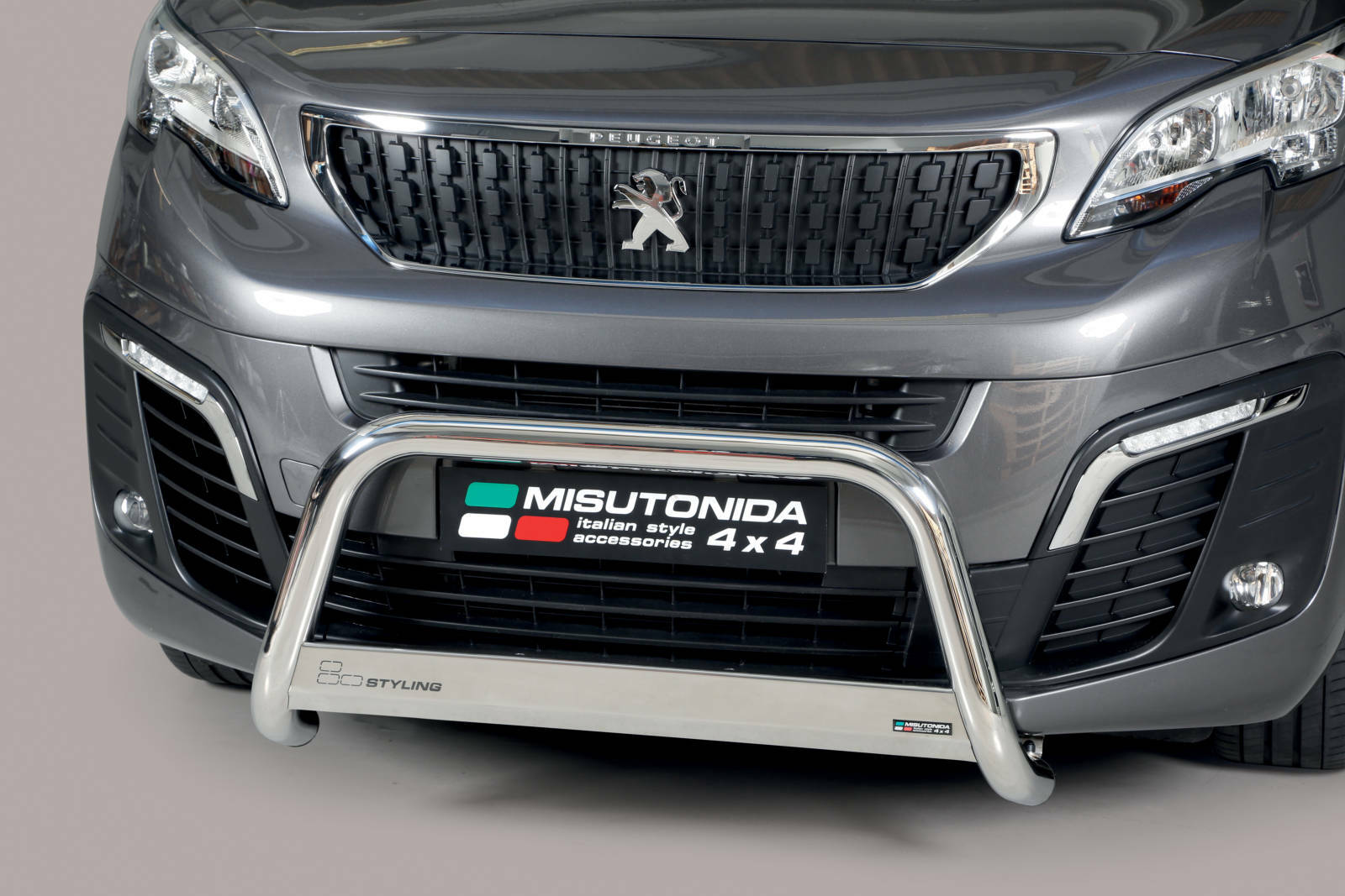 Pare-buffle avant noir pour Peugeot Expert de 2016 à 2026