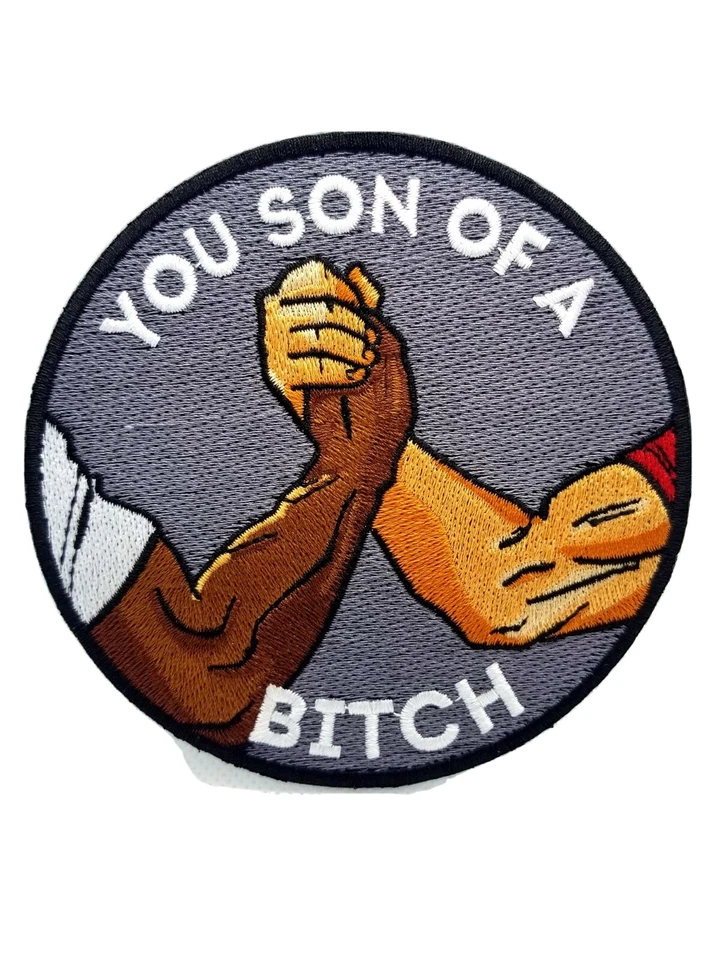 Predator Iconic Arnold Schwarzenegger handshake iron-on patch - Image 2 of 4