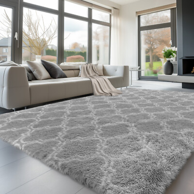 Large Plush Shaggy Area Rug   Soft, Non-Slip Carpet for Living Room & Bedroom