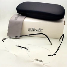 Silhouette Eyeglasses 5521 EQ 9040 Titan Next Generation Black Titanium Frames