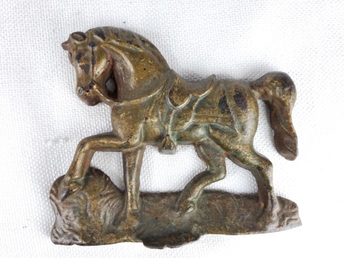 Metal Figural Equestrian Plaque Decor Lipizzan Stallion Horse 5-1/2" (3C)