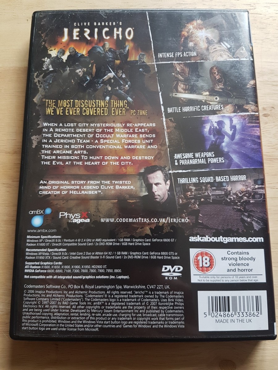 Clive Barker’s Jericho (Windows XP Vista PC Game) [Complete]