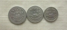 (3)  KNOXVILLE TENNESSEE TN ~ WOLFE DAIRIES ~ ROUND DAIRY TOKENS 10c 5c 1c