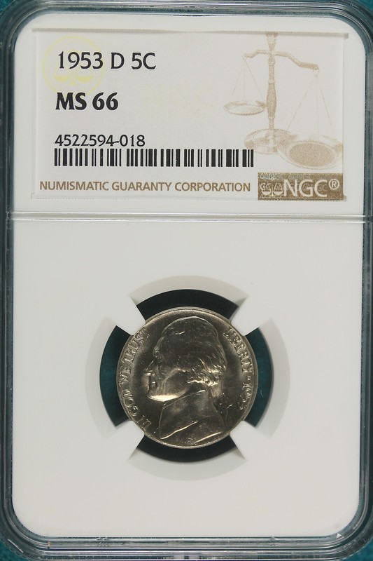 1953-D NGC MS 66 Jefferson Nickel!! #B8135