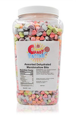 Assorted Dehydrated Marshmallow Bits 1LB Jar Bulk Topping for Cocoa Cereal Snack