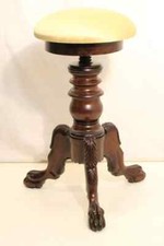 Beautiful American Federal Mahogany Adjustable Piano Bench