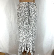 Newport News Skirt. sz 6. Pencil. Rayon. Midi Length. Gray Black Line
