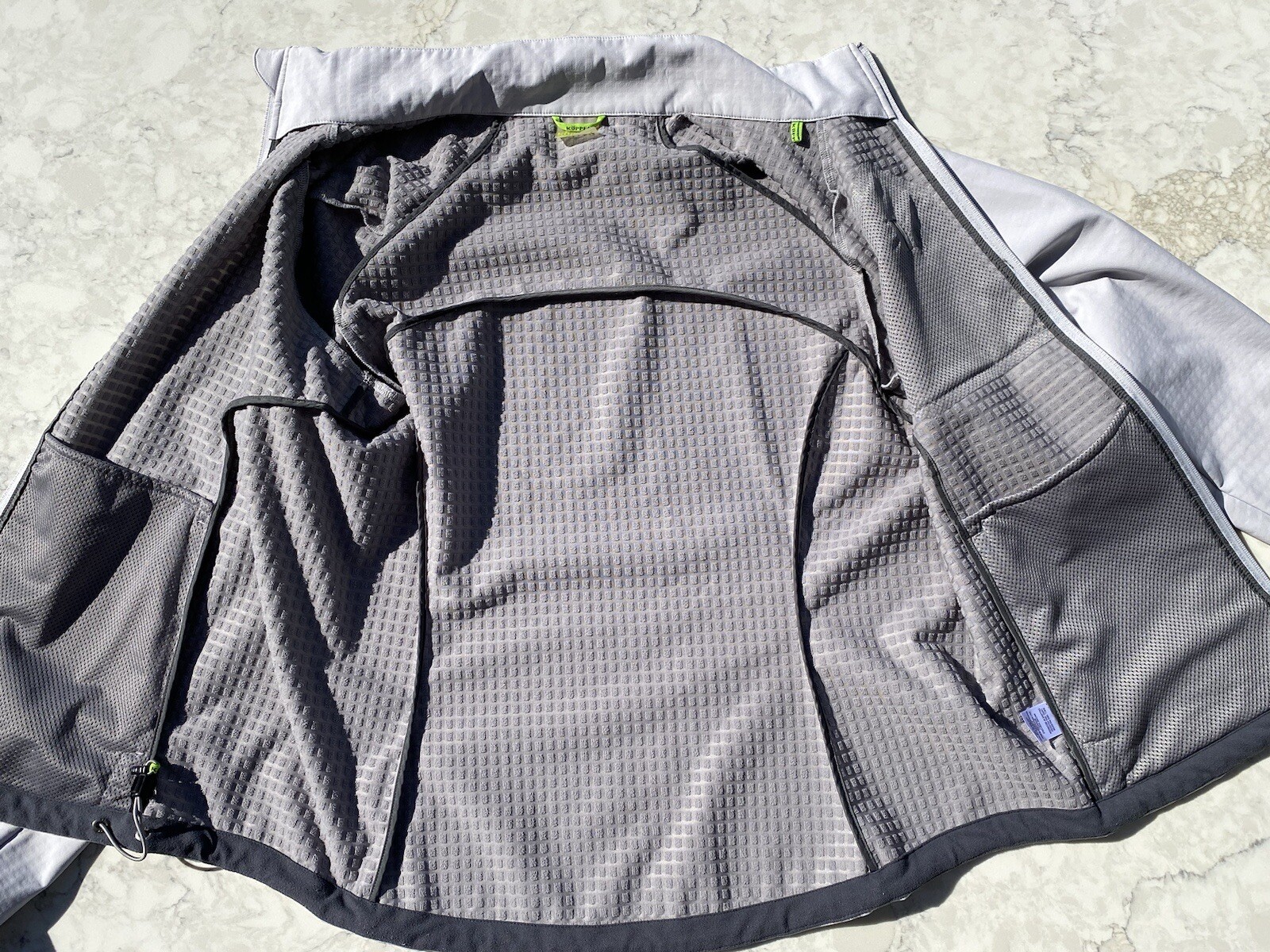 Koppen Softshell Gray Jacket Adjustable Zip Front… - image 3