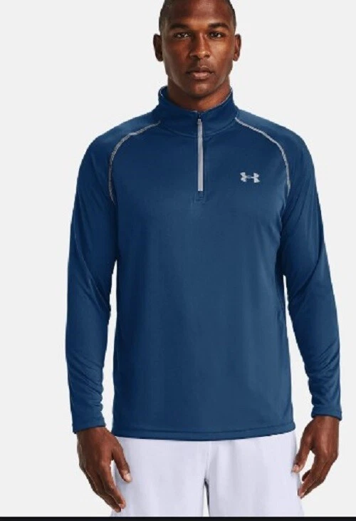 Under armour online blue quarter zip