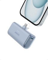 Anker Nano Powerbank 5000Mah Powerbank 22,5W Faltbarer USB-C Mit Iphone 15 Blau
