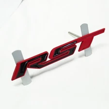 1x New Front Grille RST Logo Emblems Car Truck Badges for Silverado Black Red
