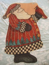 Large 36" x 48" DEBBIE MUMM Christmas Santa Bird House Flag TOLAND Made in USA