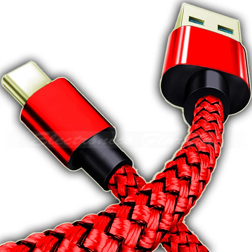 ✔ [3 PACK] Type-C Nylon Braided USB Data Sync Charger Charging Cable Cord - Image 2 of 2