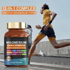 Magnesium Complex 700mg 12 in 1 Magnesium Supplement with 120 counts|NeW 0.98 per thousand milligrams