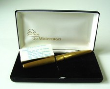 Rzadkie pióro wieczne Waterman 750 Złote pióro i etui