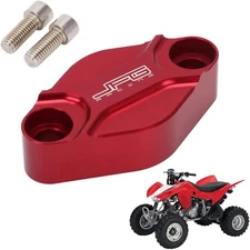 ATV Parking Brake Block Off Plate CNC Universal for TRX450R/400EX/300EX, red