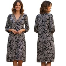 BANANA REPUBLIC Paisley Print Casual Shift Dress - Size 14