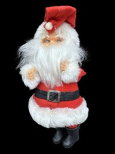 Vintage Santa Claus Christmas Rubber Face Japan Holiday Decor Ornament 10"
