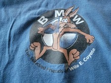 Vintage Bmw Motorcycle Of America Moa T-shirt Wile E Coyote Size Medium Rare