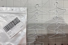 10PCS Doll Clothes Hangers Mini Closet Hangers Dolls Clothing Size 2.5 X 1.25