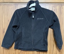 Columbia Zippered Jacket Size Youth 7-8 Black Color JAN26