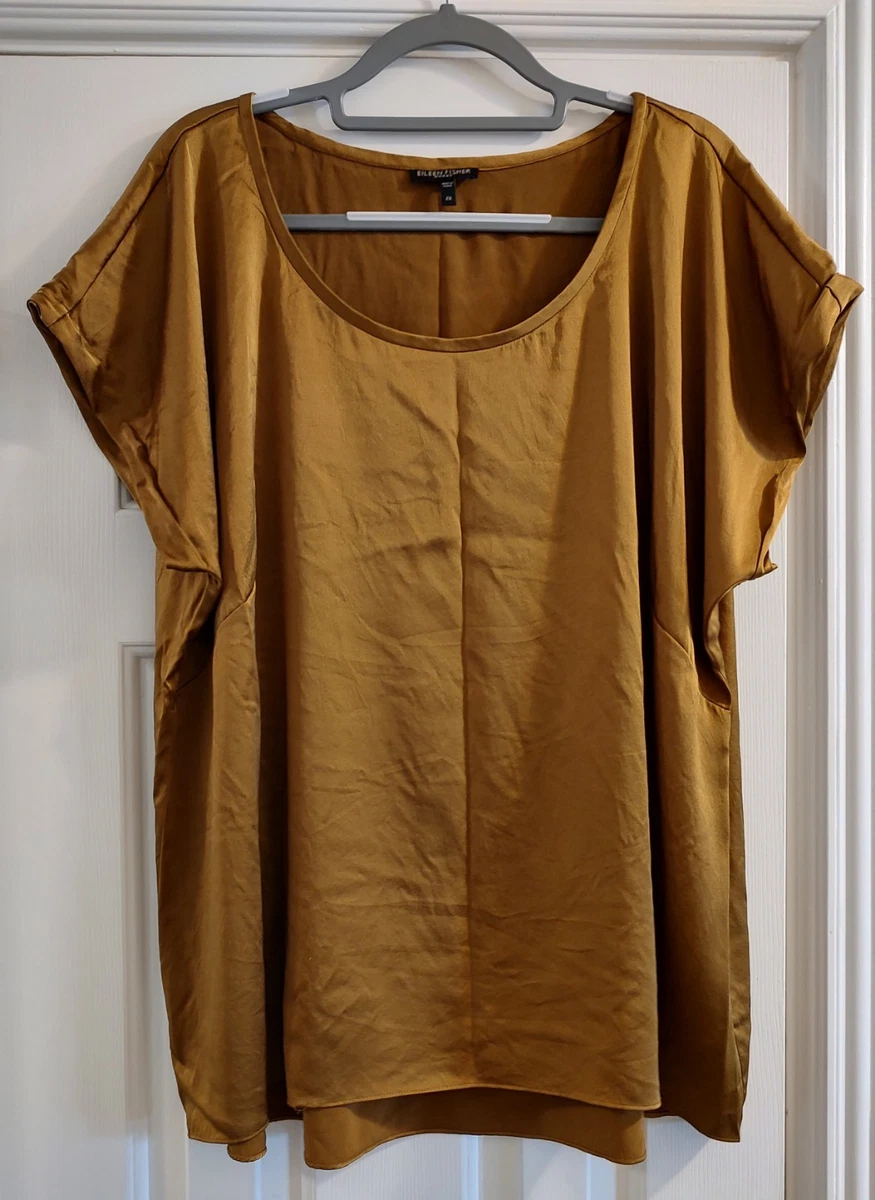 Maglione Eileen Fisher In Lana Bollita Viola - Collo A Imbuto, Taglia 1X, Nuovo Con Etichette