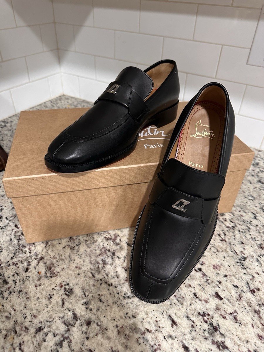 Authentic Christian Louboutin Loafers AUTHENTIC Christian Louboutin Black/White Striped Intern  main image 3