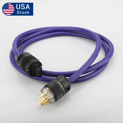 AUDIOCRAST Reference US Power Cable with Figure 8 IEC C7 Female Plug Hifi Audio Supply Cord