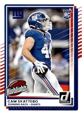 Cam Skattebo RC 2025 Donruss Rookies And Highlights #DRH-84 Giants Hig ID:163747