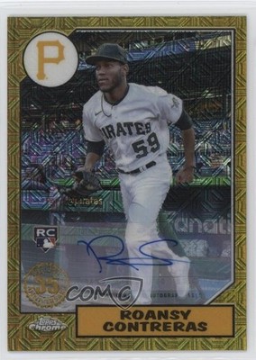 2022 Topps Series 2 114/199 Roansy Contreras #T87C2-68 Rookie Auto RC 1n3p