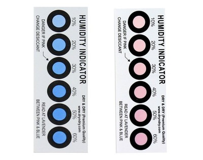 20 PCS Premium Humidity Indicator Cards 1060% 6 Spot Reusable Desiccant Card