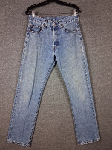 VTG Levis Jeans Mens 31x32 Blue Denim 501 Faded 90s Button Fly Mexico