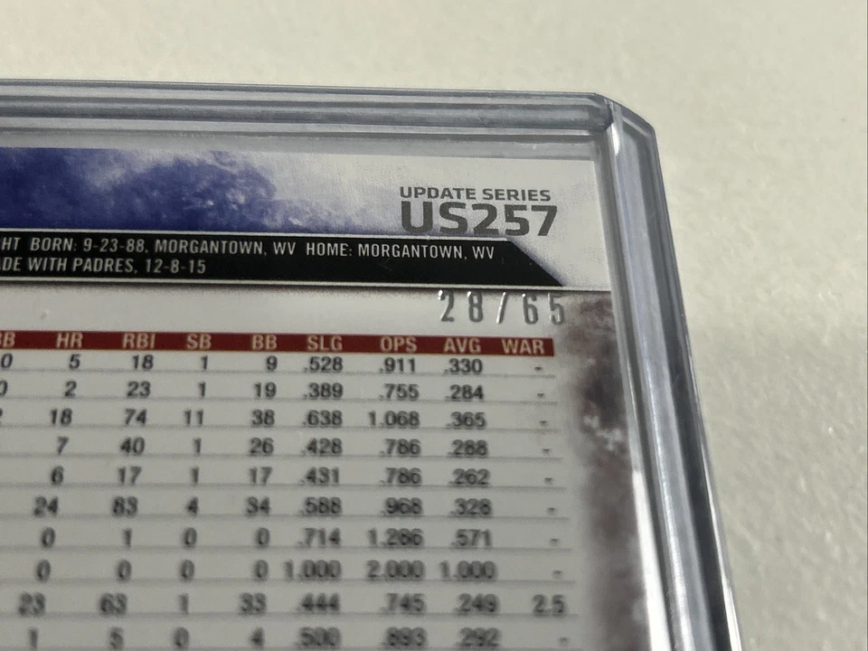 Actualización Topps Jedd Gyorko 2016 #US257 - NEGRO Paralelo #'d 28/65 - CARDINALES Foto 3 de 3