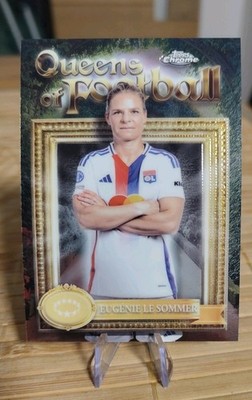 2024-25 Topps Chrome UEFA Womens Eugenie Le Sommer OL Queens Of Football Insert