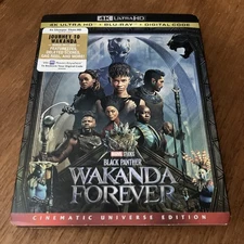Black Panther Wakanda Forever 4K UHD 4K Blu-ray Mastering NEW W/ Slipcover