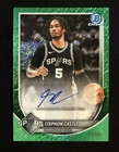 Stephon Castle 2025-26 Bowman Chrome Green Refractor Auto #BCA-SC Spurs /99
