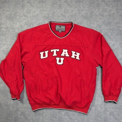 Utah Utes Jacket Mens Medium Red NCAA College Colosseum Athletics Pullover
