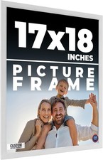 17x18 Frame White Wood Picture Photo Frame with UV Acrylic and Acid Free Backing
