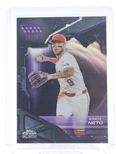 ZACH NETO 2026 TOPPS CHROME BLACK PURPLE WAVE /75 #40 ANGELS Q2682