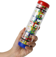 Rainmaker 8 Inch Mini Rainstick for Babies Rattle Tube Rain Stick Shaker Music S