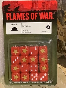 PAVN DICE Flames of War VE002 'Nam Vietnam NVA Tropical Lightning Team Yankee