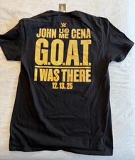 FINAL MATCH I WAS THERE GOAT T-SHIRT JOHN CENA WASHINGTON DC SIZE MEDIUM WWE