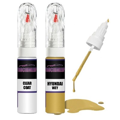 Lackstift für HYUNDAI LEMON YELLOW WEY + Klarlack Pinsel Kratzer Fix Kit