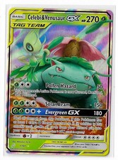 Celebi & Venusaur GX 1/181 Team Up Sun & Moon S&M Ultra Rare Holo Pokemon TCG NM on eBay