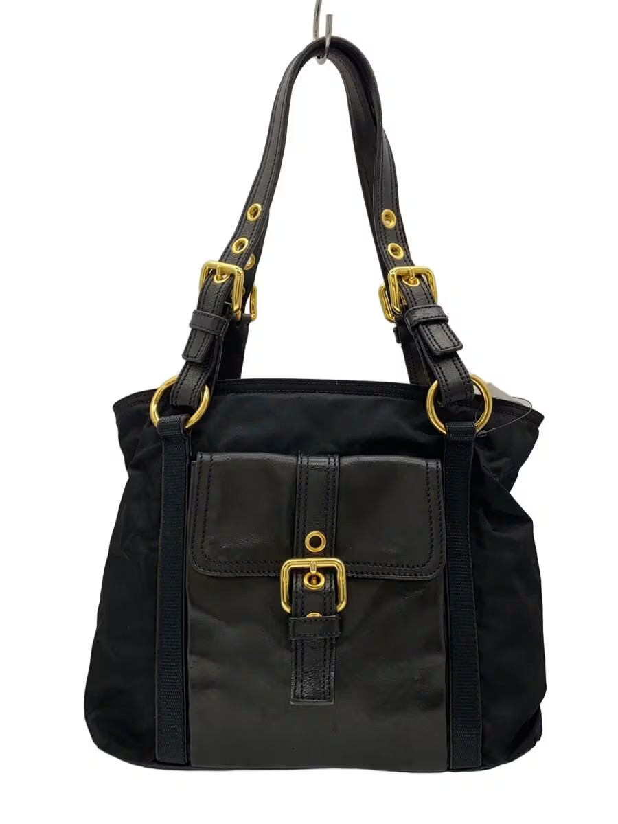 PRADA Tote Bag Nylon Black Solid